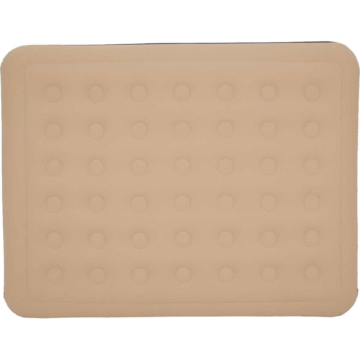 LUFTBETT Luftmatratze selbstaufblasend 203 x 157 x 47 cm mit integrierter Pumpe - Beige/Schwarz, Kunststoff (157/203cm) - Avenli