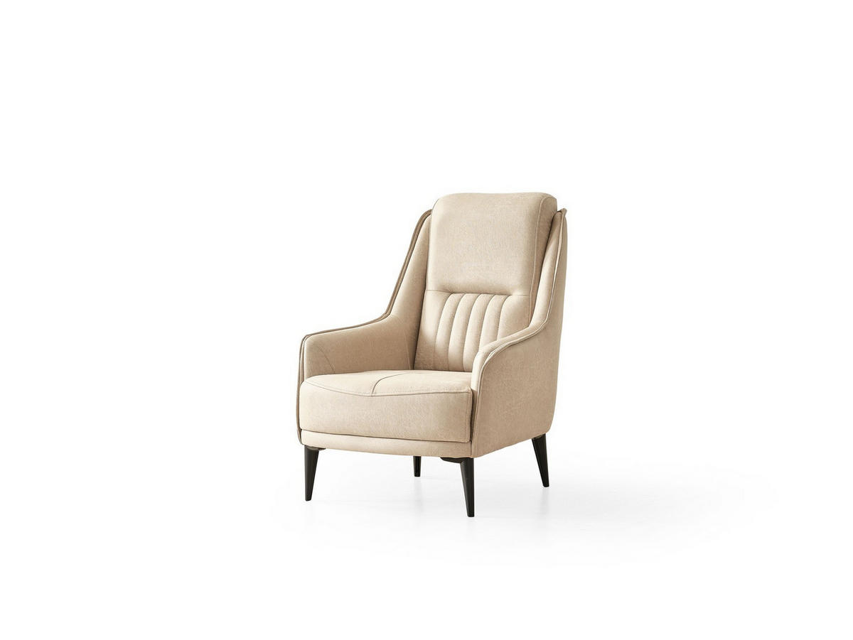 SITZGARNITUR Regina, Beige Stellvariante 2+2+1 - Beige, Holzwerkstoff/Kunststoff (178/85/95cm)