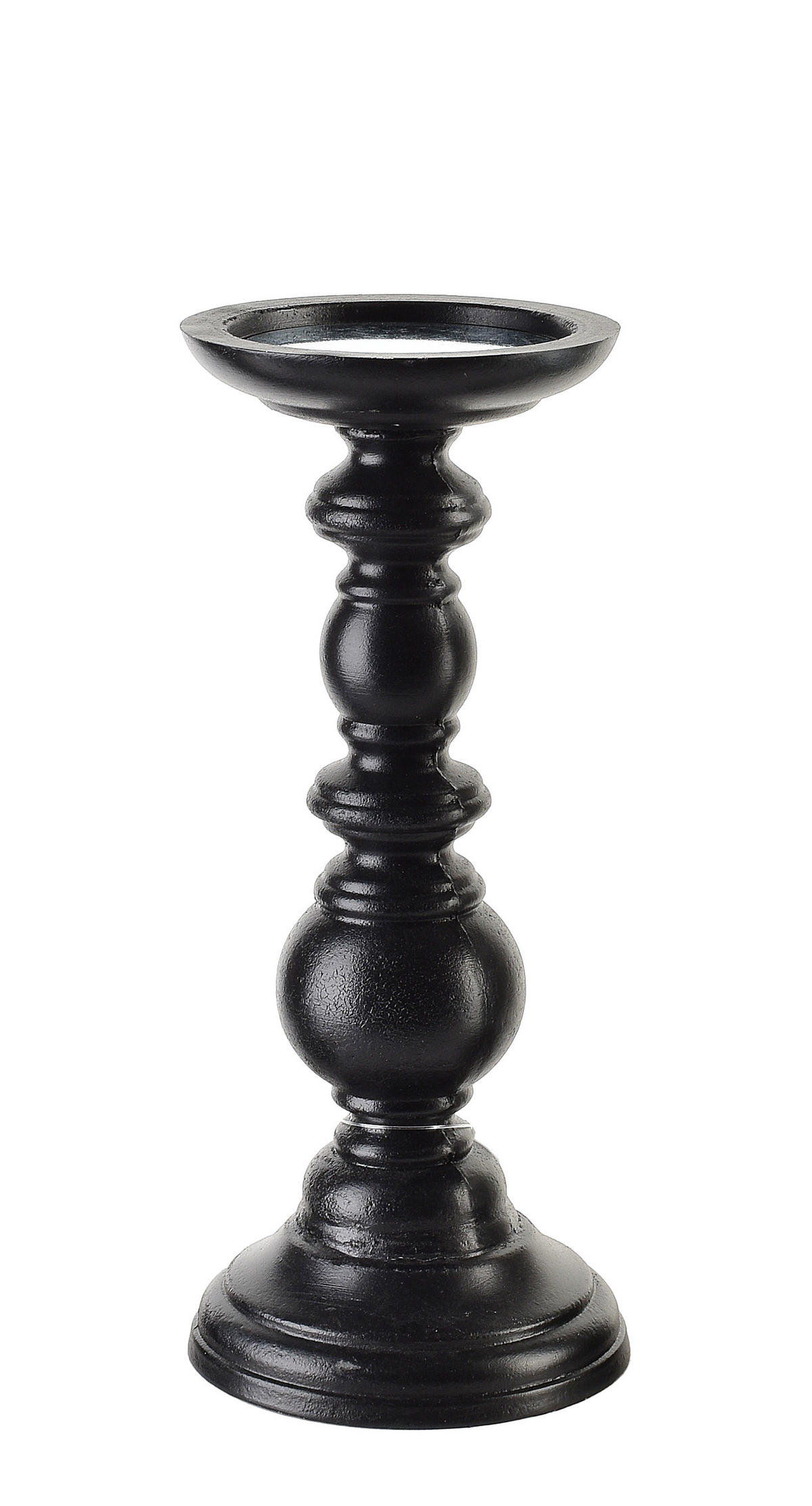 KERZENHALTER Daz schwarz 10/10/25 cm Hoz - Schwarz, Holz (10/25/10cm) - Mondex