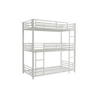 ETAGENBETT - 3 Personen - 3 x 90 x 190 cm - Metall - Weiß - ELOUAN III - Weiß, Metall - Vente-Unique