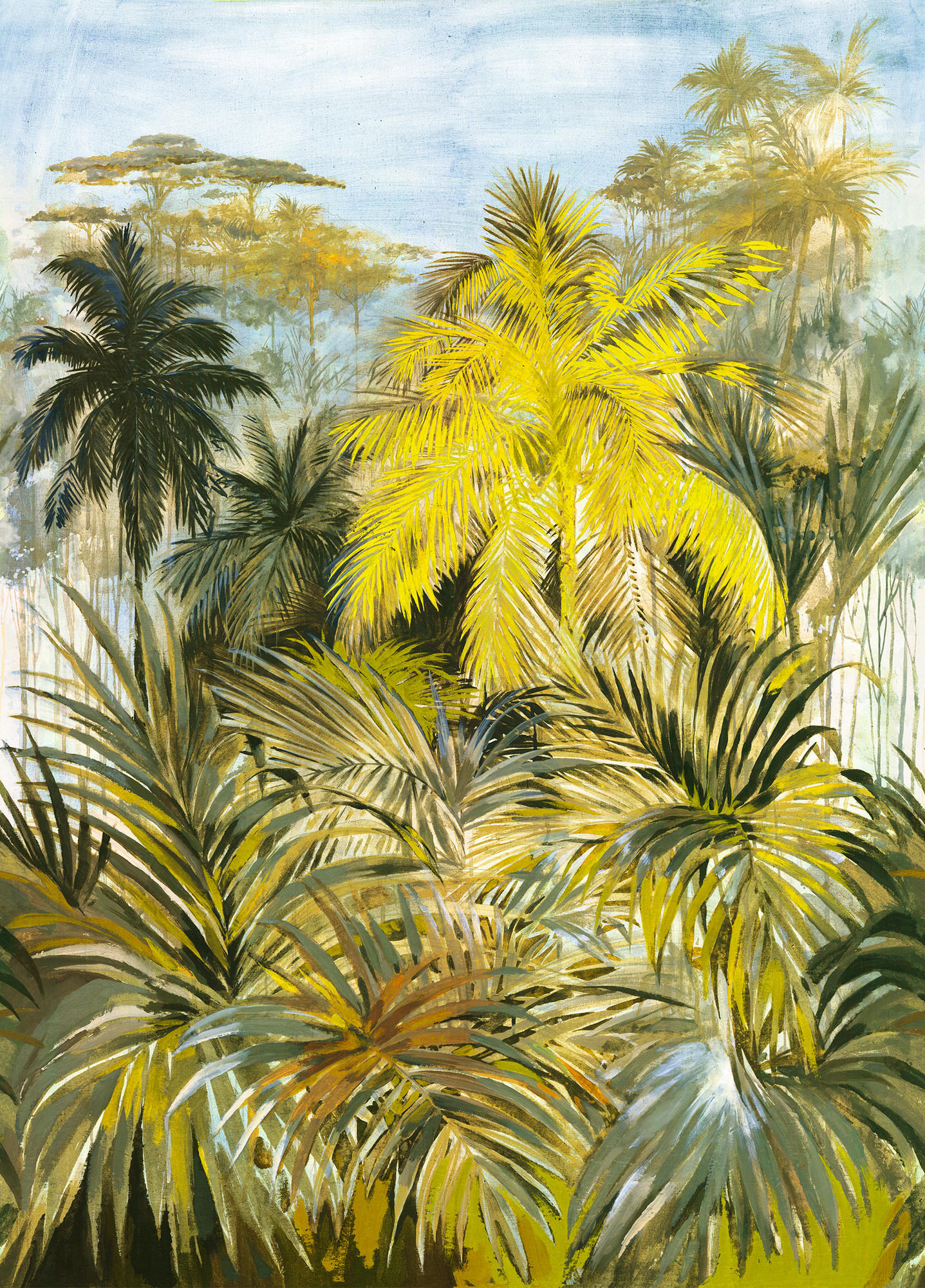 FOTOTAPETE Dschungelmuster 212 x 295 cm - Grün, Papier (212/295cm) - Sanders & Sanders