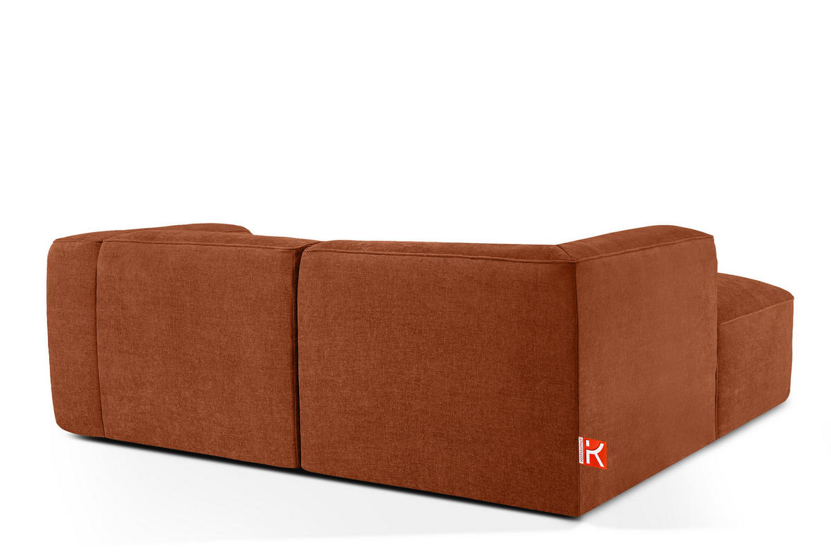 ECKSOFA LINKS FUBBO, Rot - Rot, Holz/Holzwerkstoff (225/176cm) - KONSIMO®