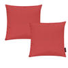KISSENHÜLLE 2er Set Fino uni 50/50 cm - Koralle, Textil (50/50cm) - Magma Heimtexx