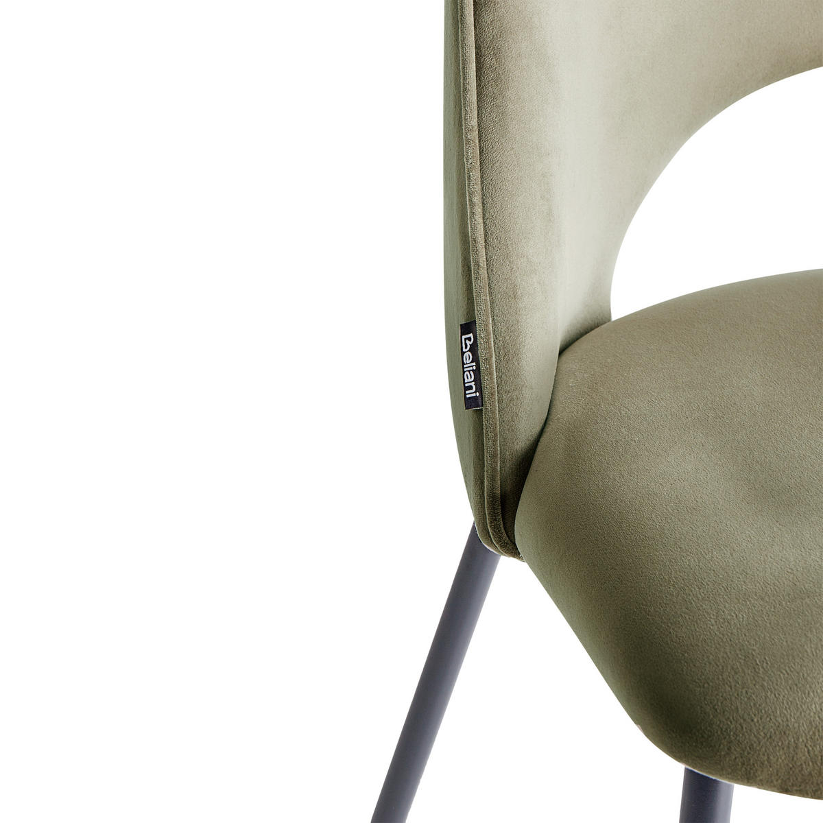 ÉTKEZŐSZÉK 2 darabos Szett Bársony zöld Covelo - fekete/zöld, textil (46/83/53cm) - Beliani