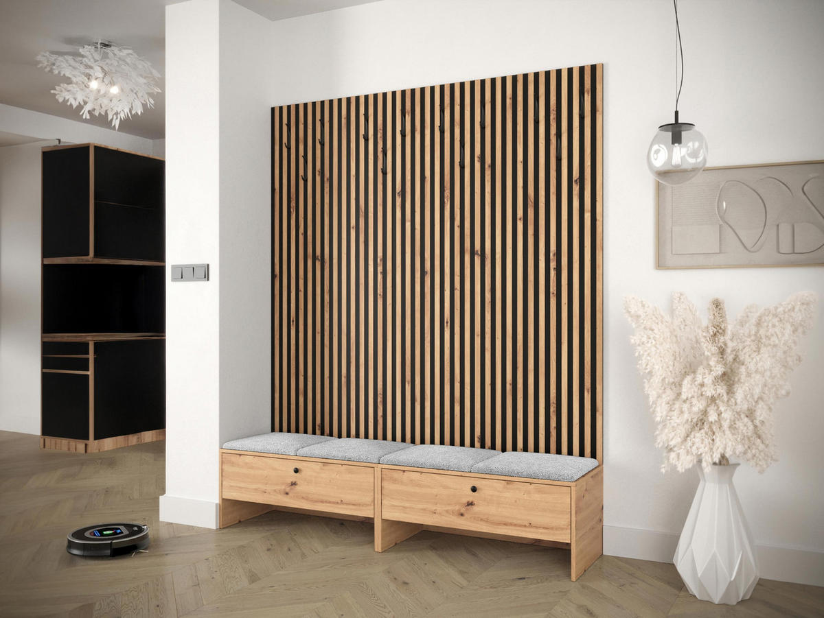 GARDEROBE Balma V - Silberfarben/Eiche Artisan, Holzwerkstoff (170/206/44cm) - MIRJAN24