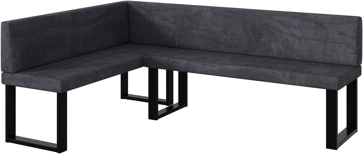 ECKBANK TONI_U - Dunkelgrau, Textil (142/196cm) - Meblini