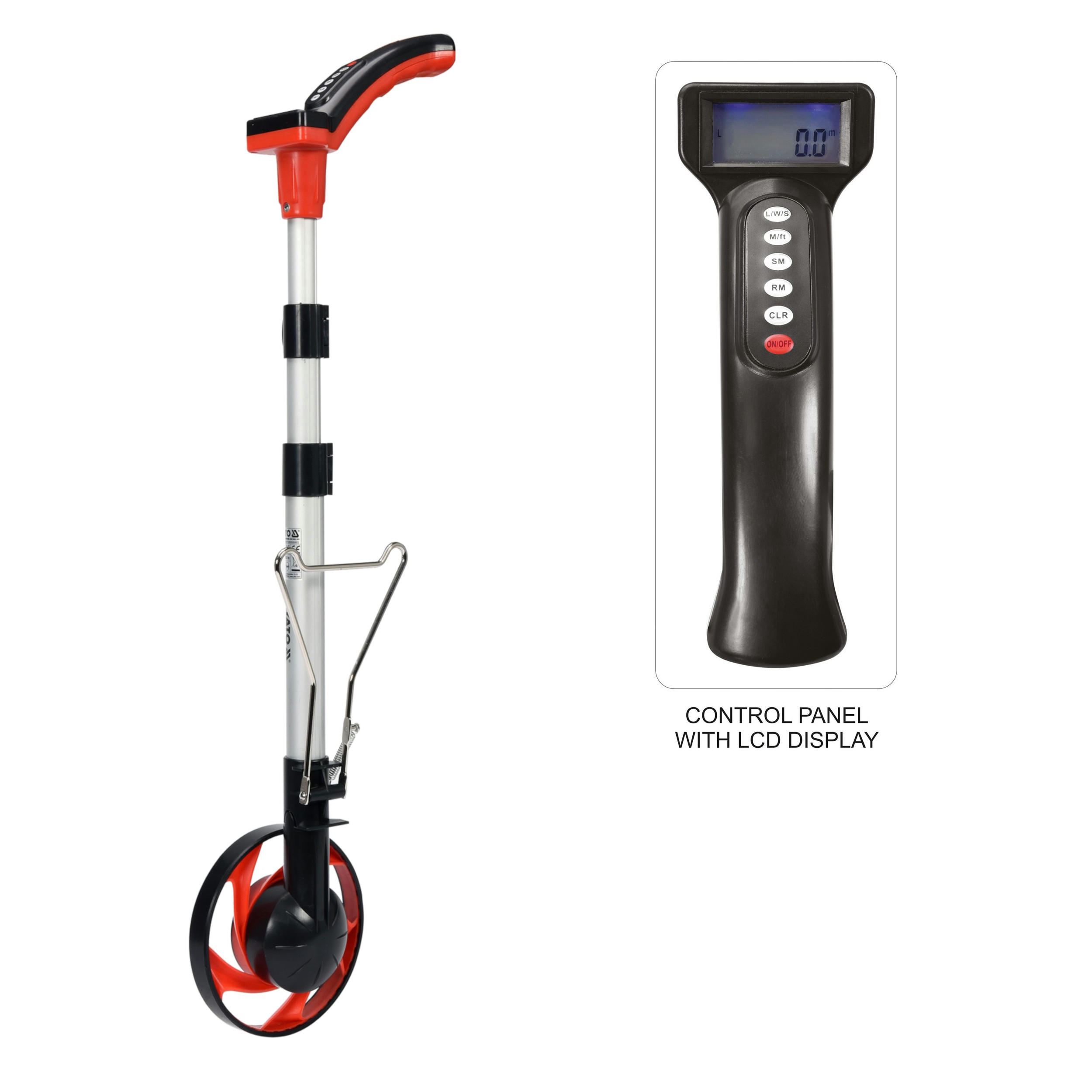 MESSRAD, Rolltache, Streckenmeegerät mit Teleskopgriff - Multicolor, Kunststoff (55/32/18cm) - TRIZERATOP