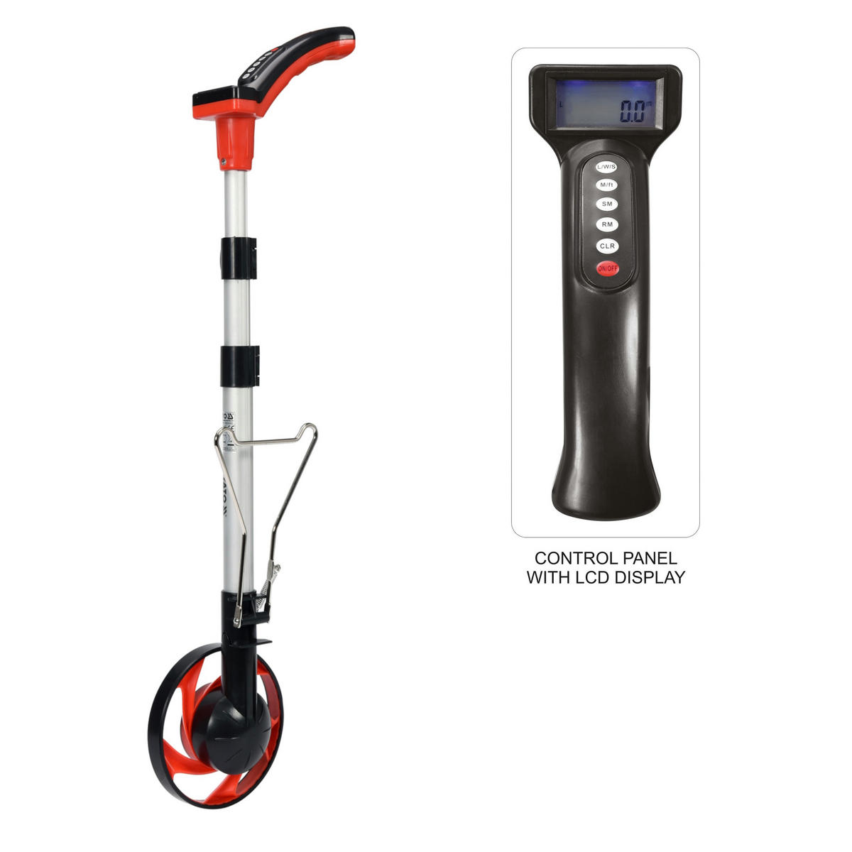 MESSRAD, Rolltache, Streckenmeegerät mit Teleskopgriff - Multicolor, Kunststoff (55/32/18cm) - TRIZERATOP