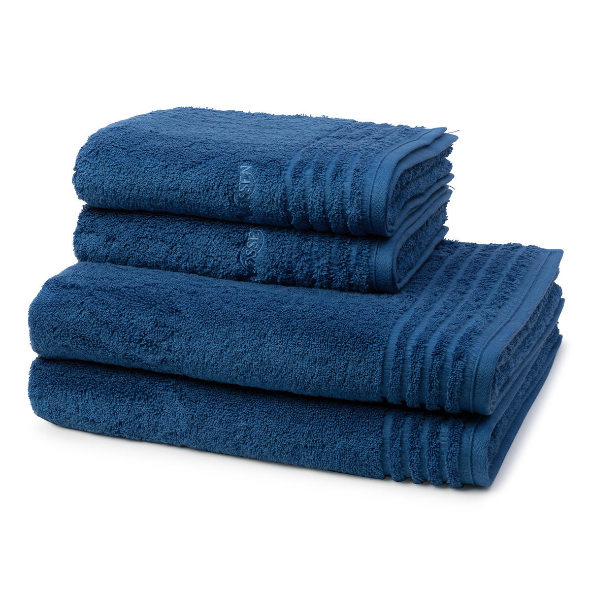 FROTTIERSET Vienna Style Supersoft 4-teilig - Dunkelblau, Textil (50/100cm) - Vossen