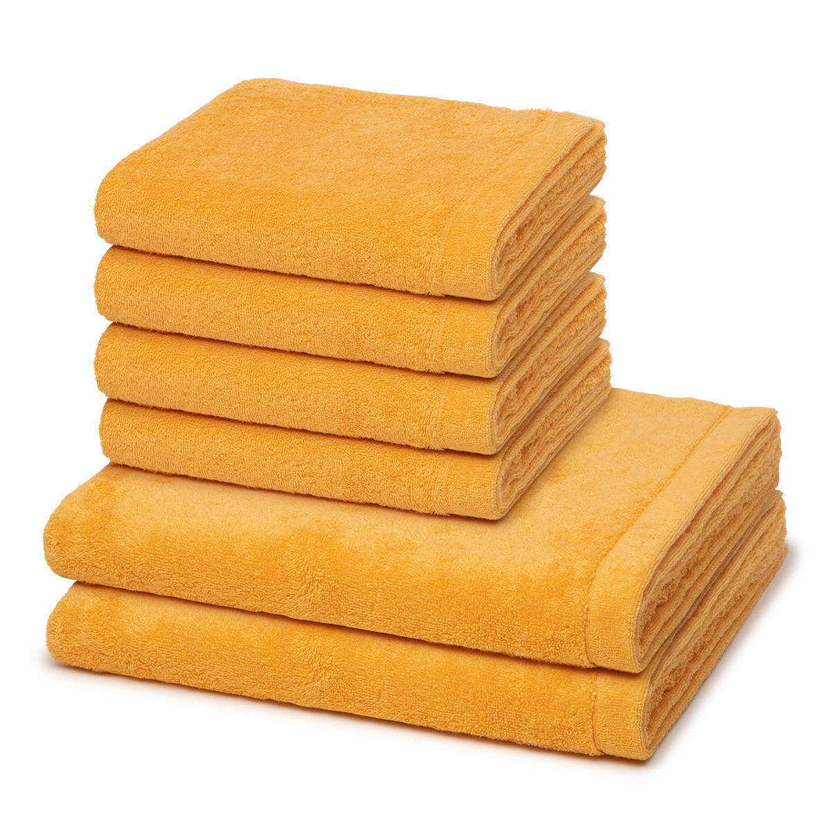 FROTTIERSET Lifestyle 6-teilig - Orange, Textil (50/100cm) - Cawoe