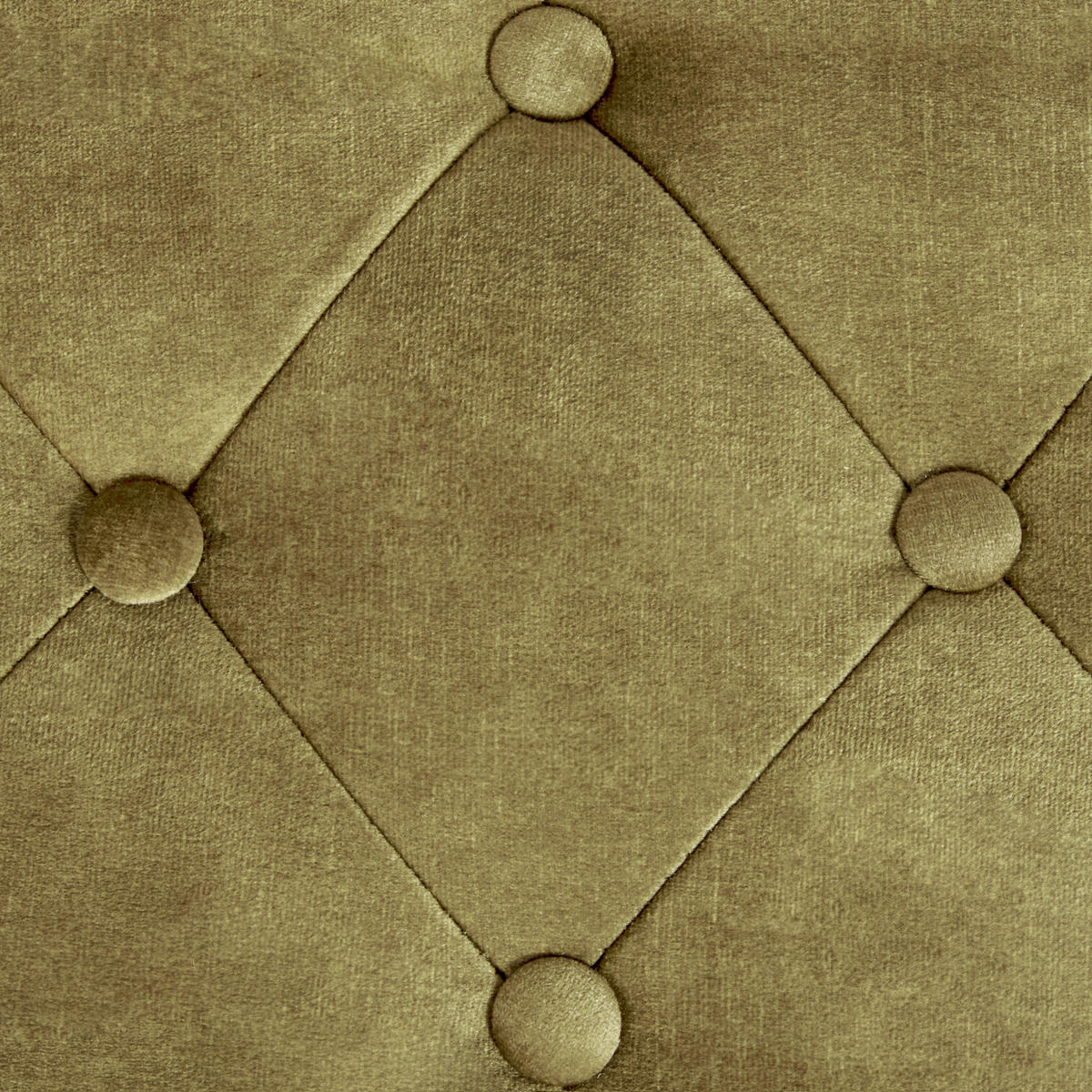 POLSTERBANK Samtstoff Olivgrün Roseville - Goldfarben/Grün, Textil (117/44/40cm) - Beliani
