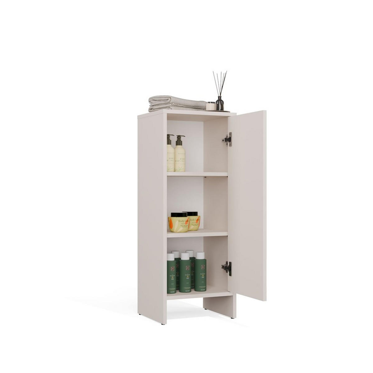 BADEZIMMERSCHRANK NINA 1D Kaschmir 35 x 90 x 30 cm - Kaschmir, Holzwerkstoff (35/90/30cm)