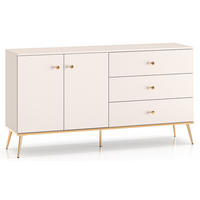 SIDEBOARD Selgin Greige 160 cm - Taupe/Goldfarben, Holzwerkstoff/Metall (160/84.8/39.7cm) - Selsey