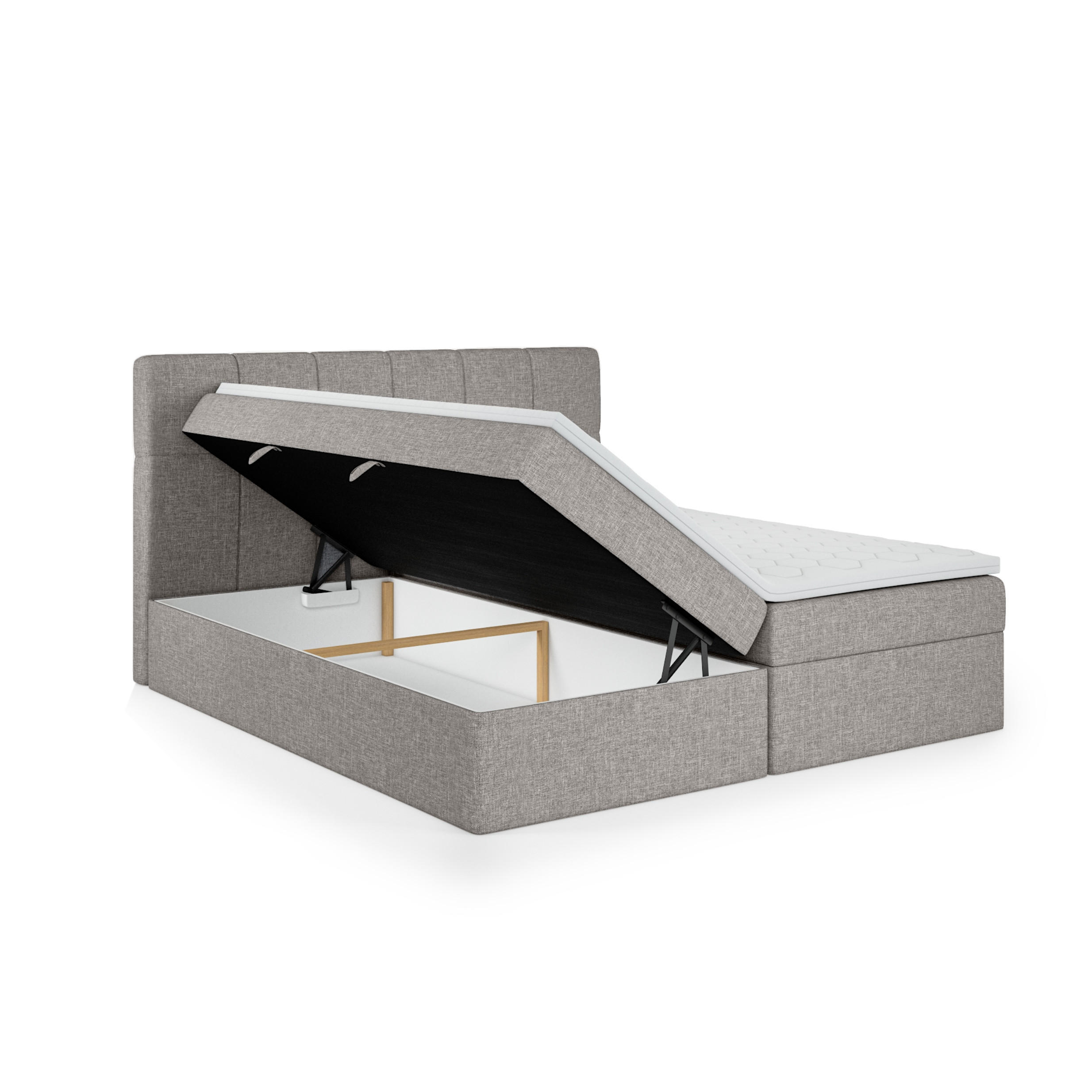 BOXBETT Mokpo 140x200 cm, Hellgrau - Hellgrau, Textil (140/200cm) - Fedve