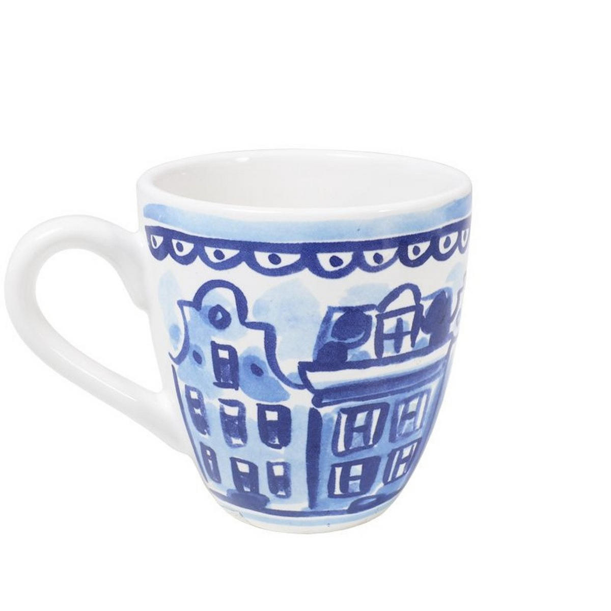 MINI-BECHER Tulpe in Blau - 200 ml - Multicolor, Keramik (0.2L) - Blond Amsterdam