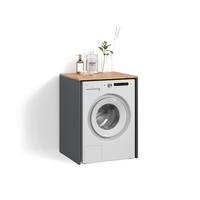 WASCHMASCHINENSCHRANK Paolina Anthrazit/Goldkraft Eiche 68 x 88.2 cm - Anthrazit/Eiche Wotan, Holzwerkstoff (68/88.2/60cm) - Livinity®