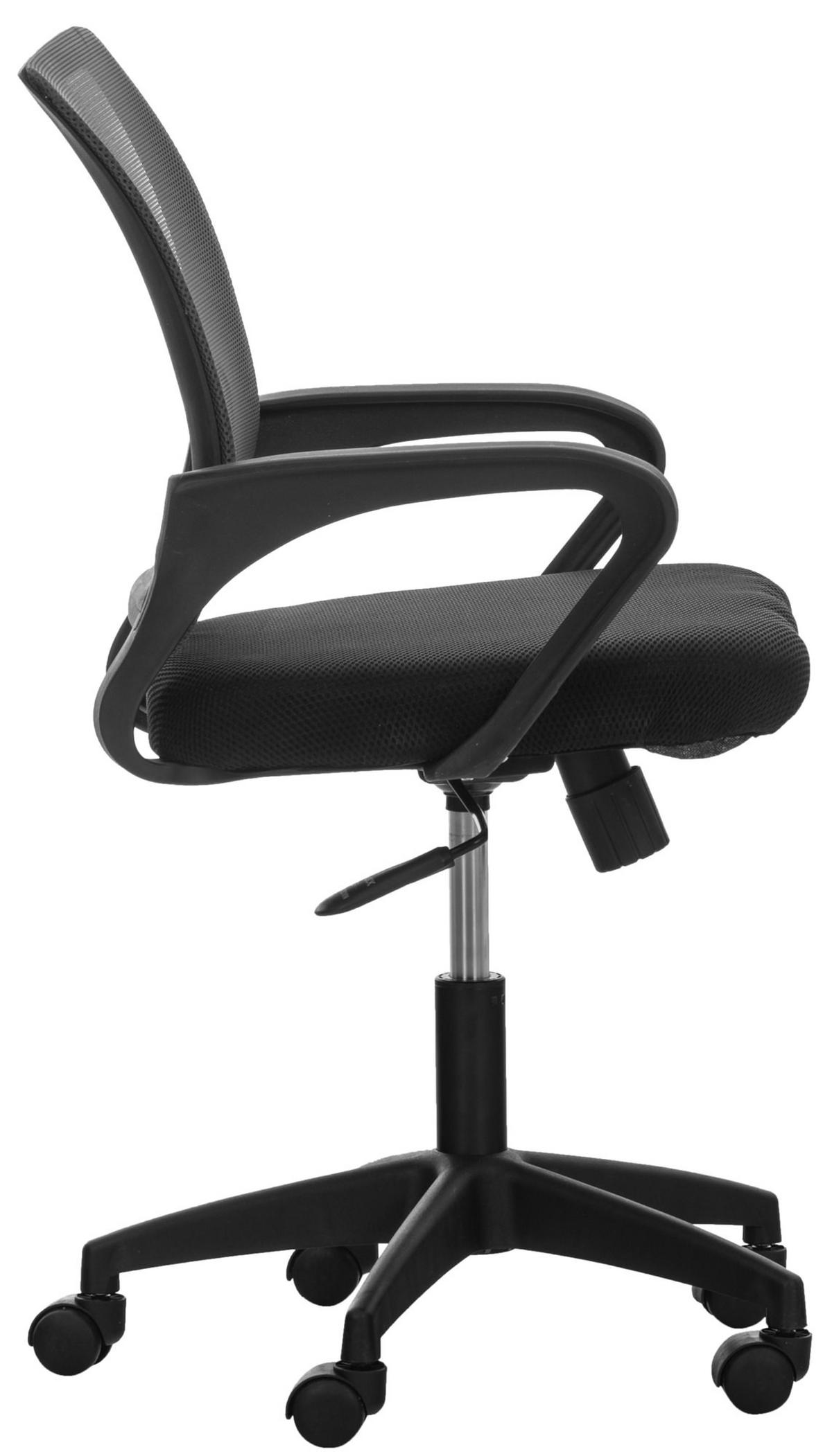 DREHSTUHL Microfaser schwarz - Schwarz, Kunststoff/Textil (62/84/50cm) - CLP