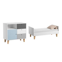 BABYZIMMER 2-teilig blau - Blau, Holzwerkstoff (144.5/97/75cm) - Petits-meubles
