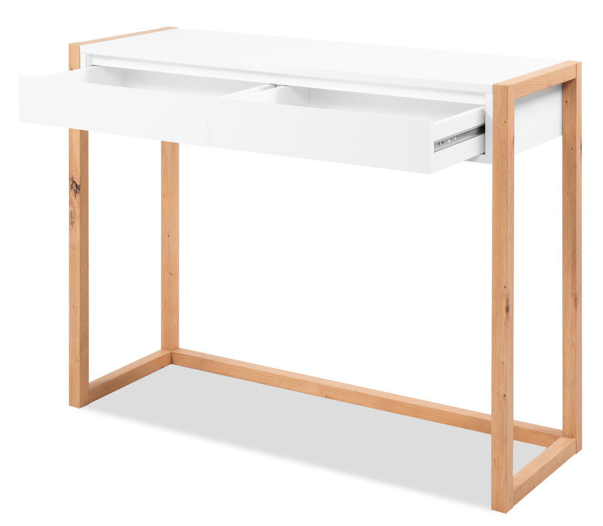 SCHREIBTISCH weiß, Eiche Artisan 100 cm, Laptoptisch mit Schubkästen - Eiche Artisan/Weiß, Holzwerkstoff (35/100/75cm) - Furn.Design