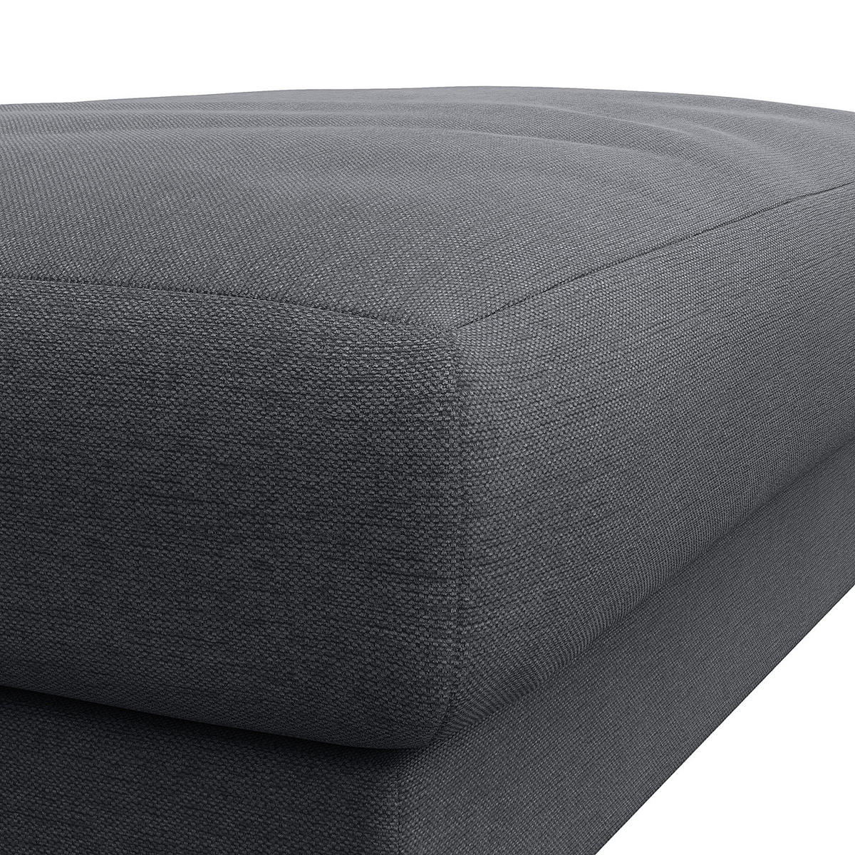 POLSTERHOCKER - Schwarz/Grau, Holz/Kunststoff (107/77/41cm) - home24