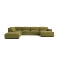 ECKSOFA Cursal V, Stoff Salvador, Olive, Links - Olivgrün, Holz (364/262cm) - Kaiser Möbel