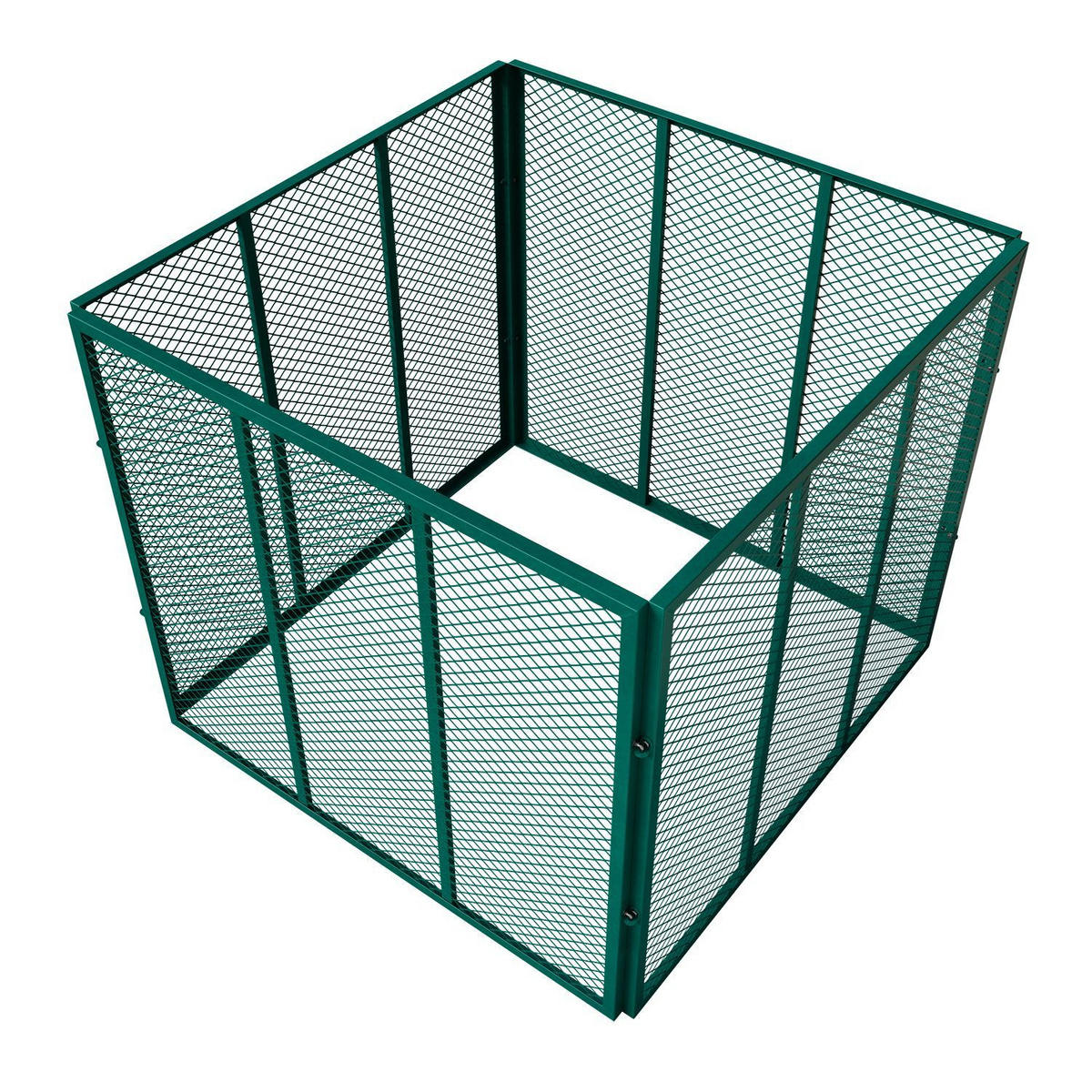 KOMPOSTER Metall dunkelgrün 800L - Grün, Metall (100/80/100cm) - Juskys