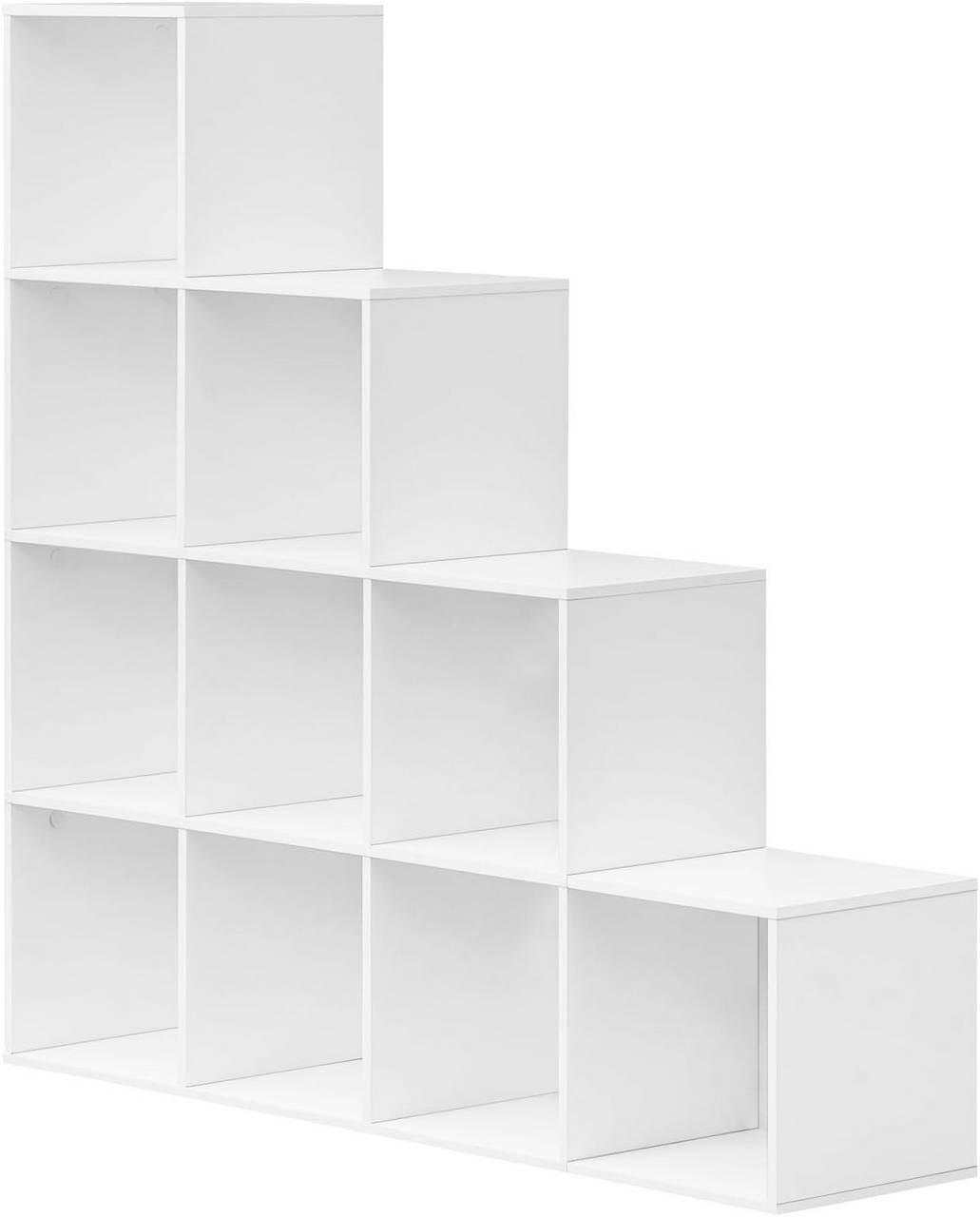 REGALE Bücherregal mit 10 Fächern, Würfelregal, Weiß - Weiß, Holzwerkstoff (120/120/30cm) - Woltu