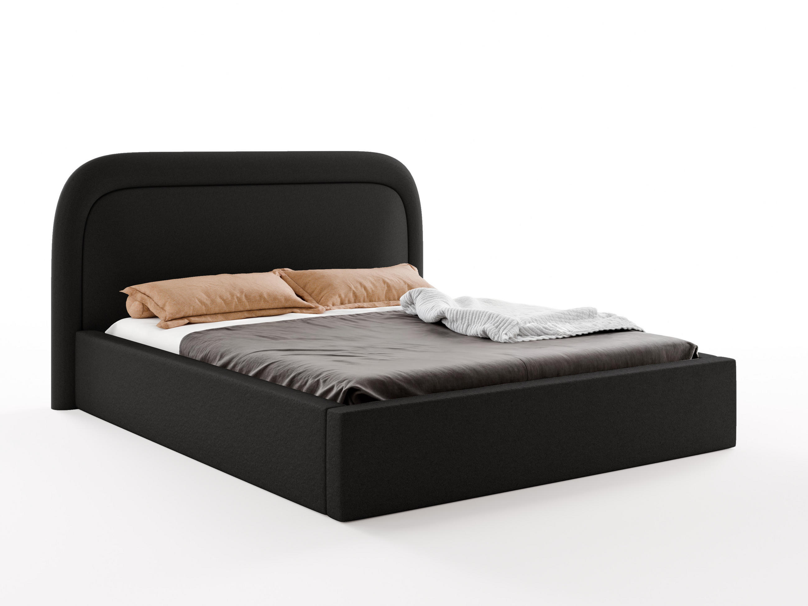 Luxkor24 Polsterbett Schwarz