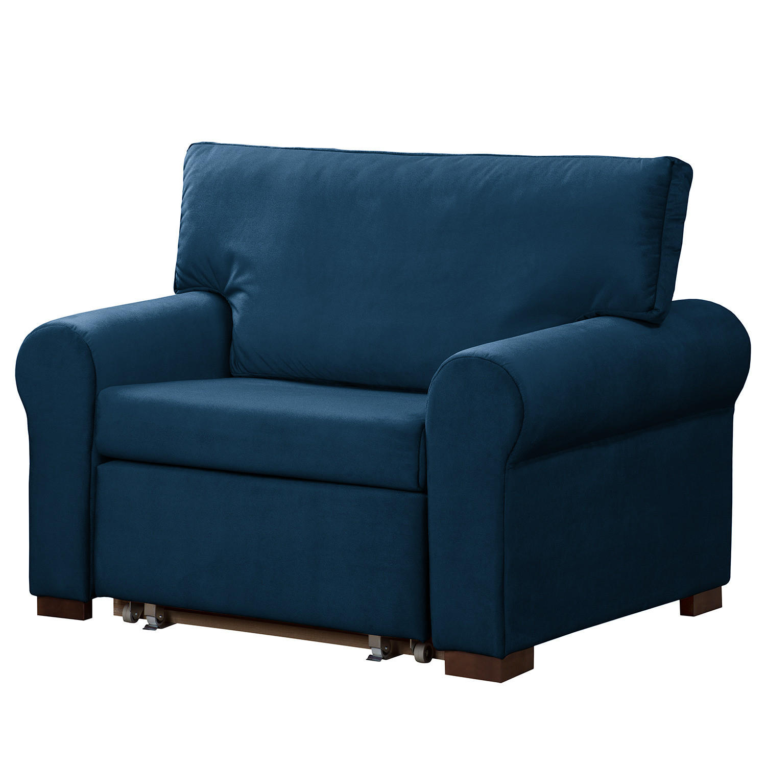 SCHLAFSOFA mit Husse - Buchefarben/Dunkelblau, Buchenholz/Textil (125/90/90cm) - home24