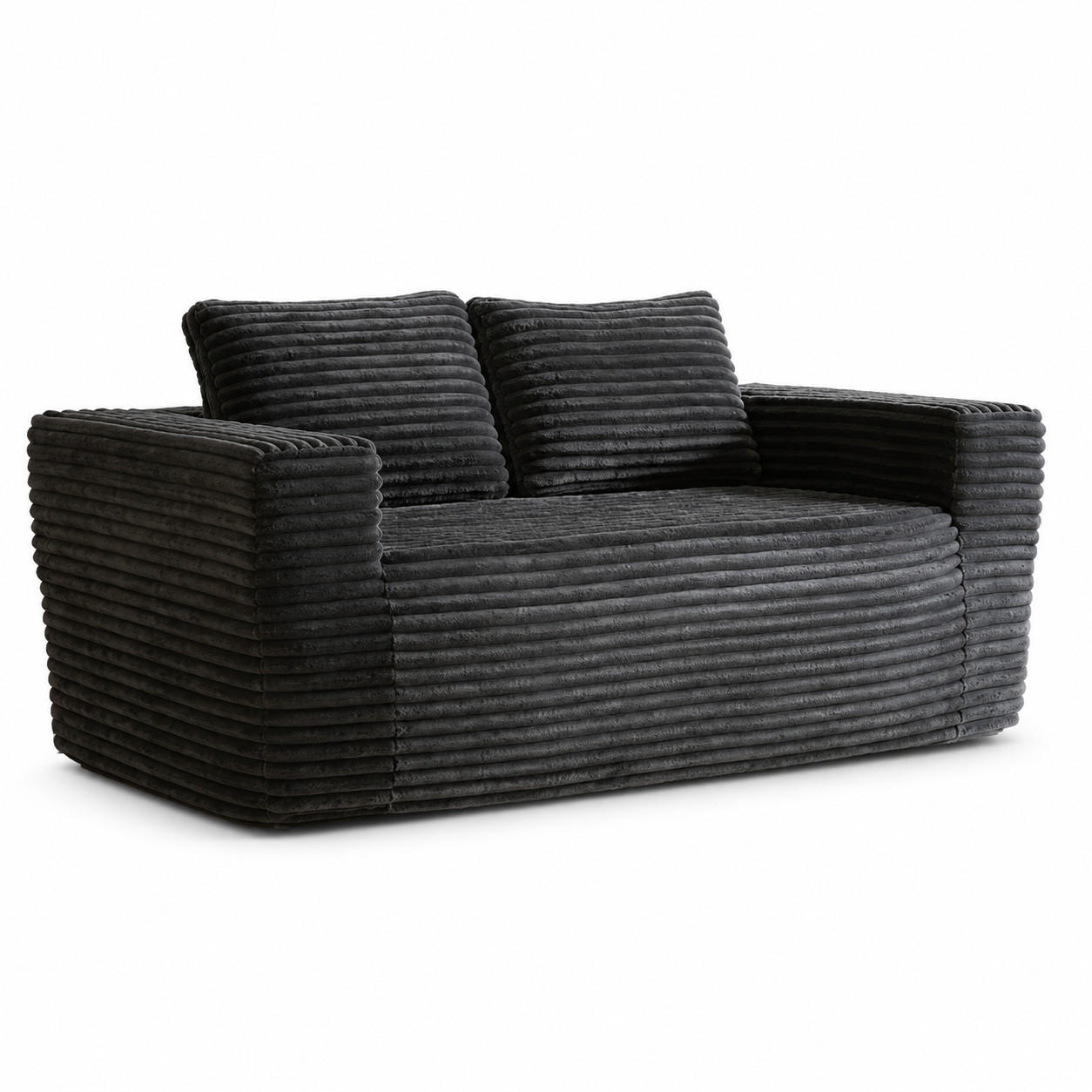 2-SITZER SOFA Cord Grau - Grau, Textil (160/58/88cm) - WISHDOR