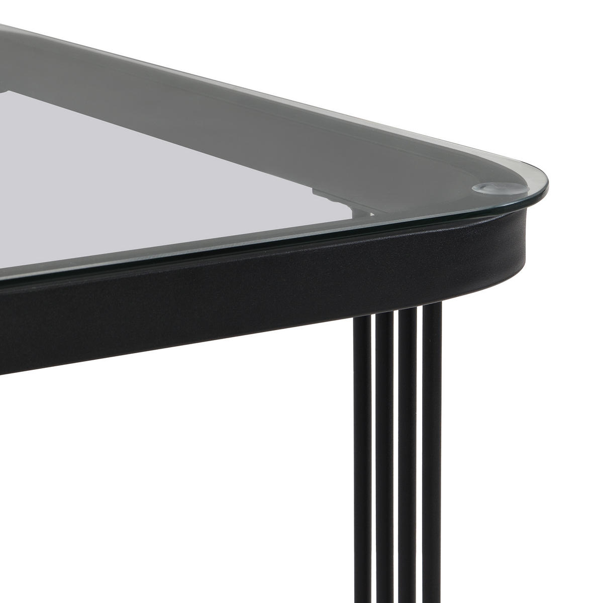 COUCHTISCH-SET in Schwarz mit Schubladen für Wohnzimmer, B60/T60/H45 cm - Schwarz/Grau, Holzwerkstoff (60/60/42cm) - STILVORA