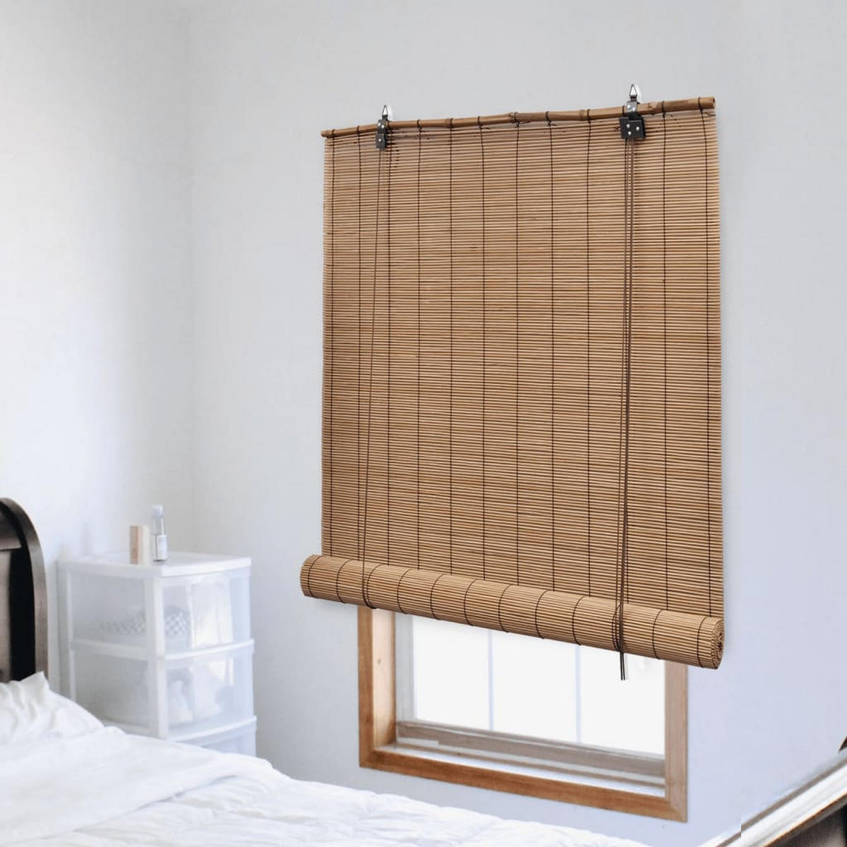 BAMBUSROLLO 150/160 cm Braun - Braun, Naturmaterialien/Holz (150/160/160cm) - vidaXL