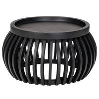 MASSIVER COUCHTISCH - Mango Schwarz - Schwarz, Holz (67/67/36cm) - home24