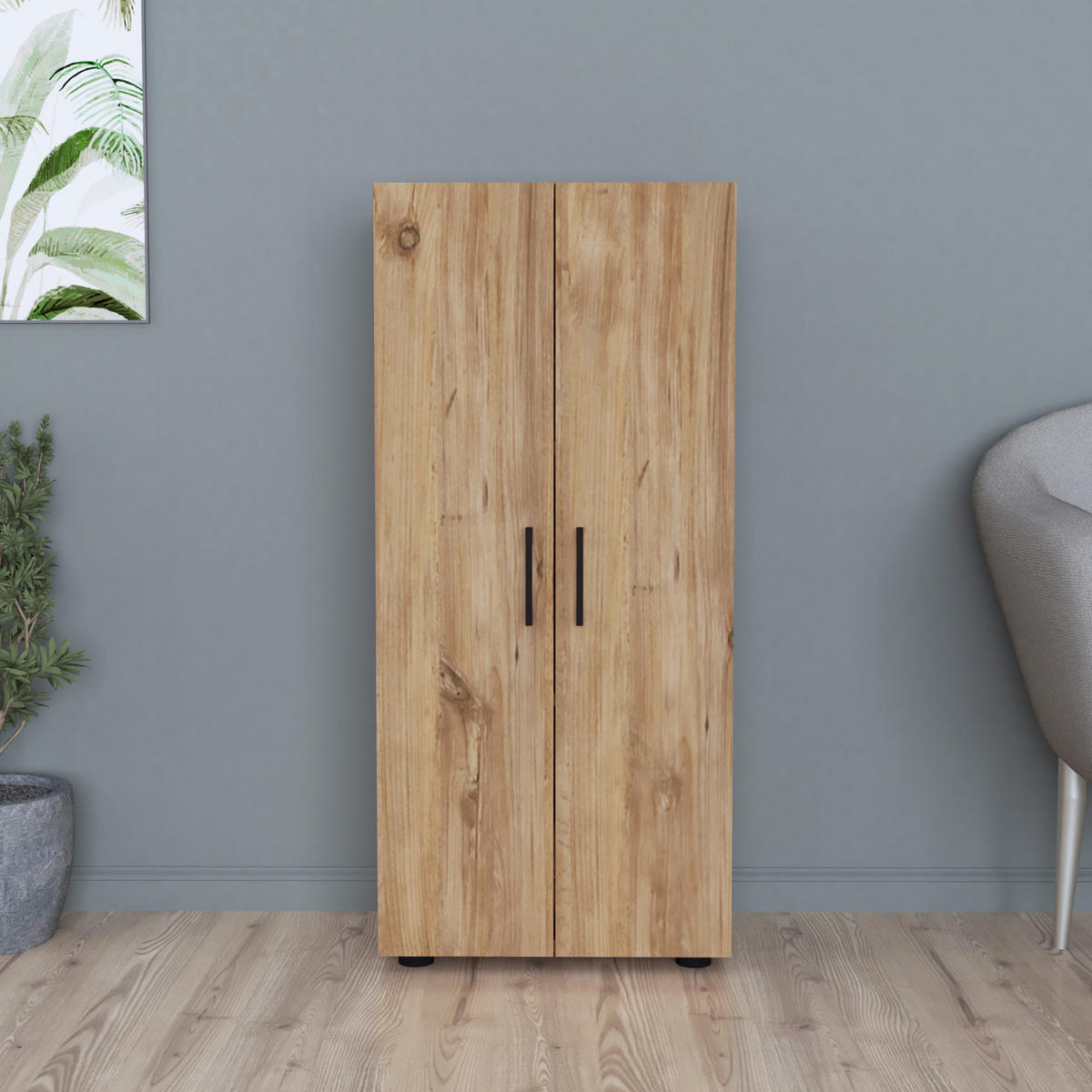 UNIVERZÁLNÍ SKŘÍŇ Åsnes - barva dubu, kompozitní dřevo (49/108/32cm) - [en.casa]