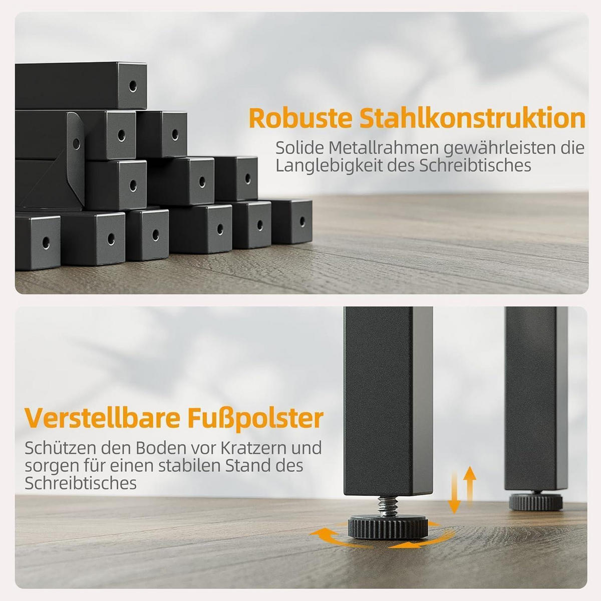 SCHREIBTISCH L-Form mit Steckdosen 100 x 70 cm Schwarz - Schwarz, Holzwerkstoff (100/70/75cm)