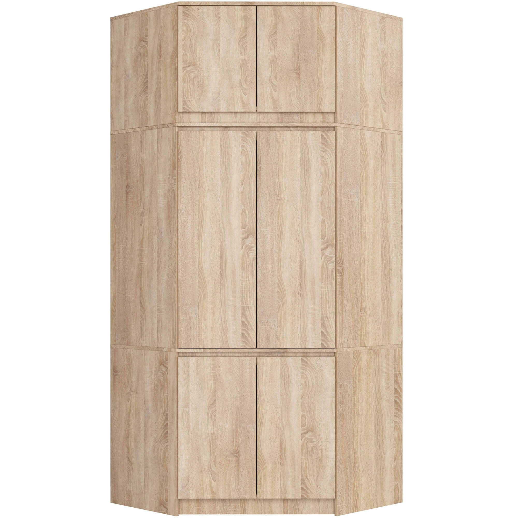 KLEIDERSCHRANK Eiche Sonoma 235/100/50 - Sonoma Eiche, Holzwerkstoff (100/235/50cm) - RAUMHIRSCH FURNITURE