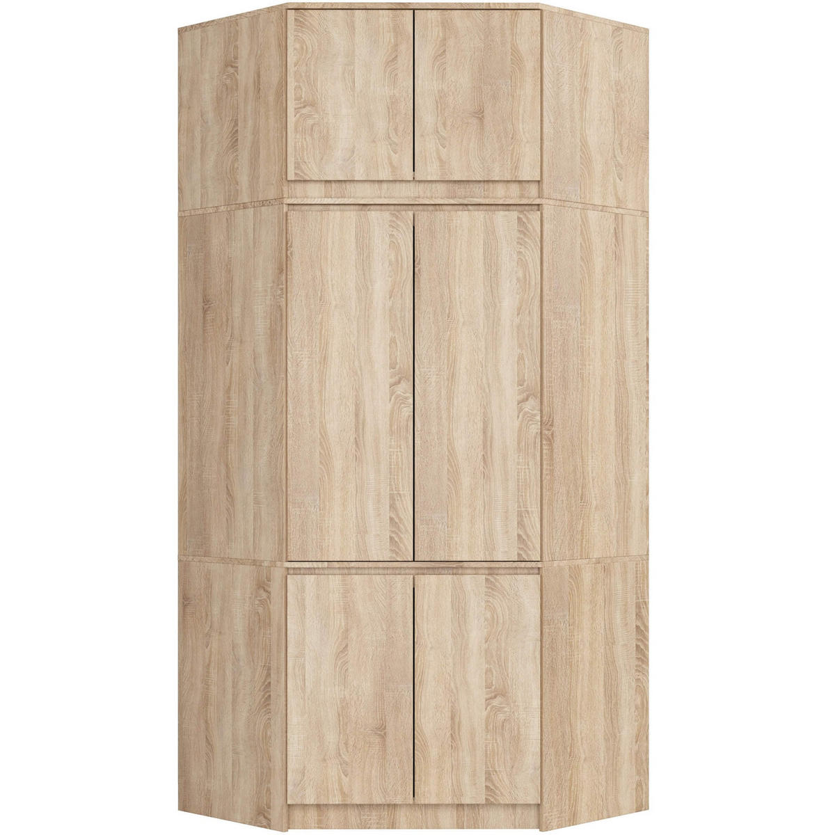 KLEIDERSCHRANK Eiche Sonoma 235/100/50 - Sonoma Eiche, Holzwerkstoff (100/235/50cm) - RAUMHIRSCH FURNITURE