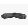 ECKSOFA Lisa aus strukturiertem Stoff grau 5 Sitzplätze - Grau, Textil (310/310cm) - Micadoni