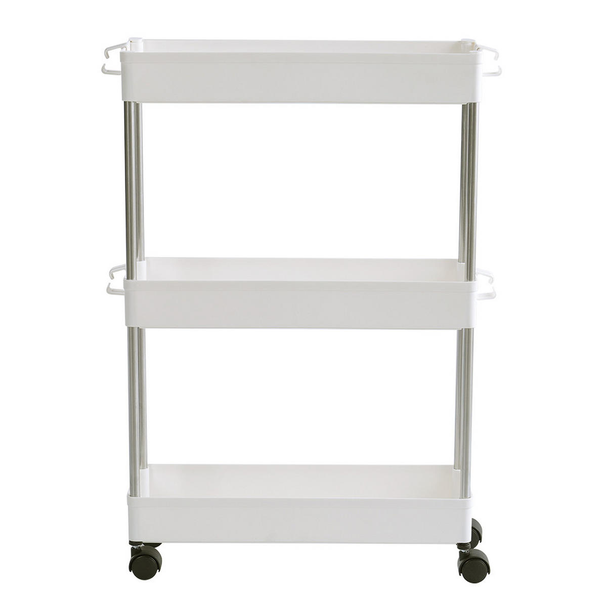 NISCHENWAGEN 40/12.5/60 cm 3-Stufig Weiß Kunststoff Edelstahl - Weiß, Kunststoff/Metall (40/60/12.5cm) - Livingandhome