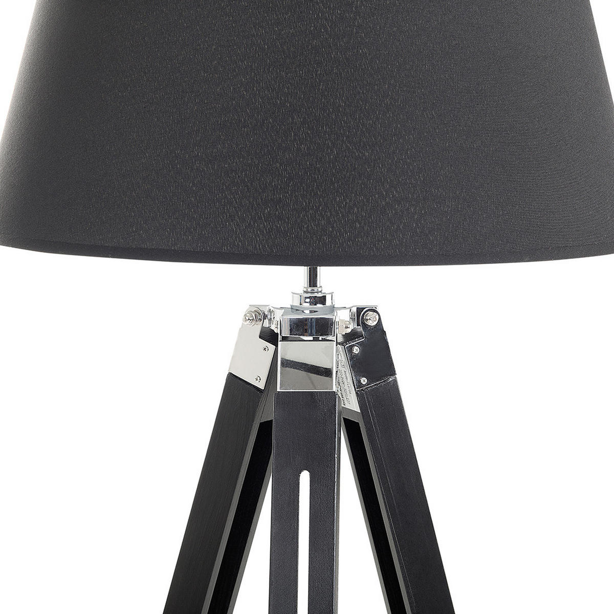 STEHLAMPE Madeira 68/68/143 cm - Schwarz, Holz (68/68/143cm) - Beliani