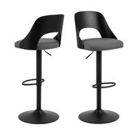 BARHOCKER - Grau - 2er-Set - Grau, Textil (47/113/50cm) - Drawer