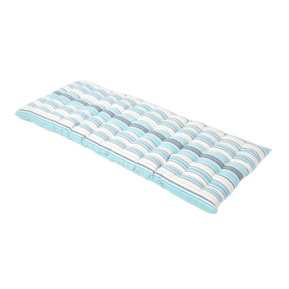 BANKAUFLAGE New England, 2-Sitzer gestreift - Blau, Textil (108/42/5cm) - Homescapes
