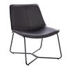 LOUNGESESSEL RON Kunstleder Braun - Schwarz, Textil/Metall (66/82/64cm) - SVITA
