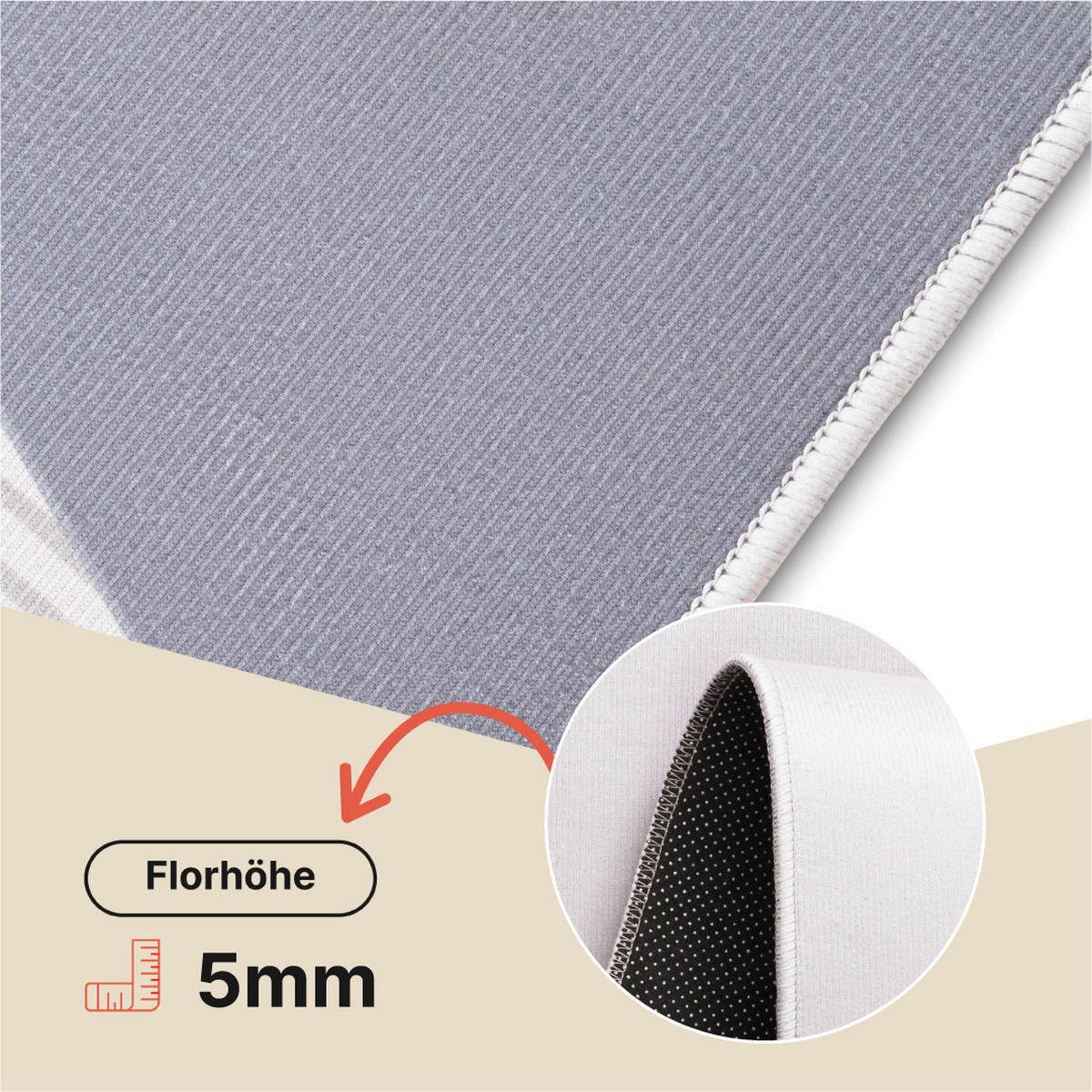TEPPICH JOY Creme 120/160 cm - Creme, Textil (120/160cm) - Tapiso