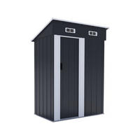 METALL-GARTENHAUS memphis Grau - Grau, Metall (97/193/153cm) - Habitat Garten