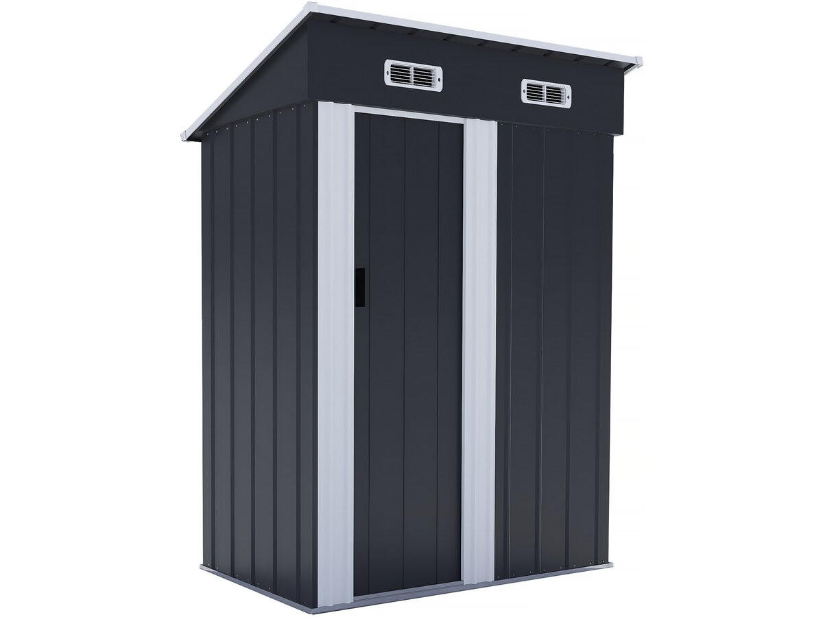 METALL-GARTENHAUS memphis Grau - Grau, Metall (97/193/153cm) - Habitat Garten