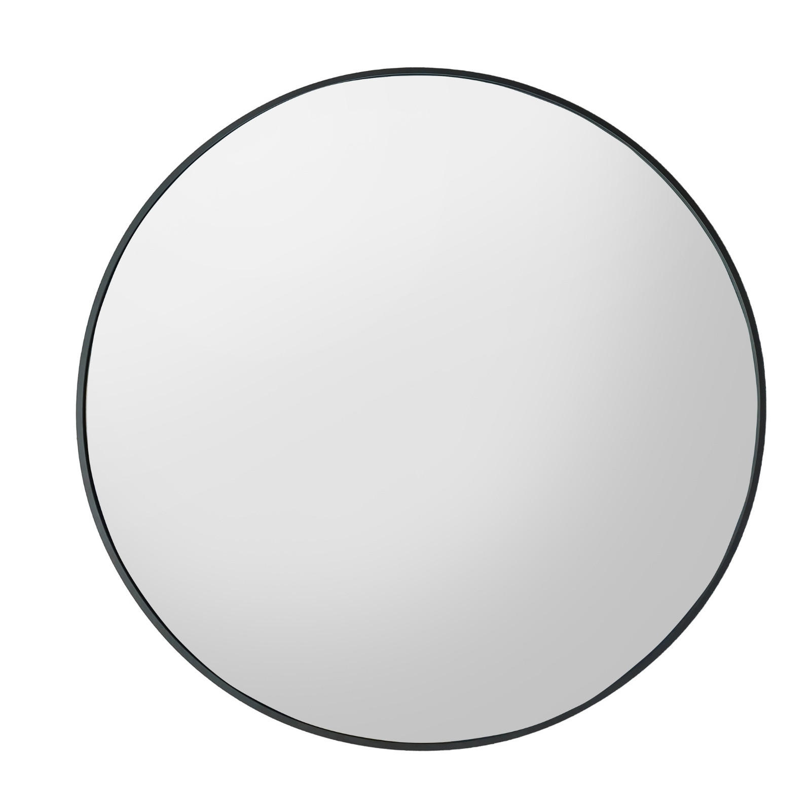 WANDSPIEGEL Mira 80 cm - Schwarz, Glas (80/80/2.5cm) - EDAXO
