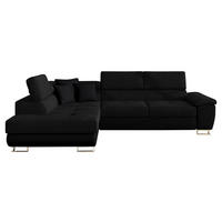 ECKSOFA Cotere, Seite: Links - Schwarz, Holz/Textil (270/202cm) - MIRJAN24