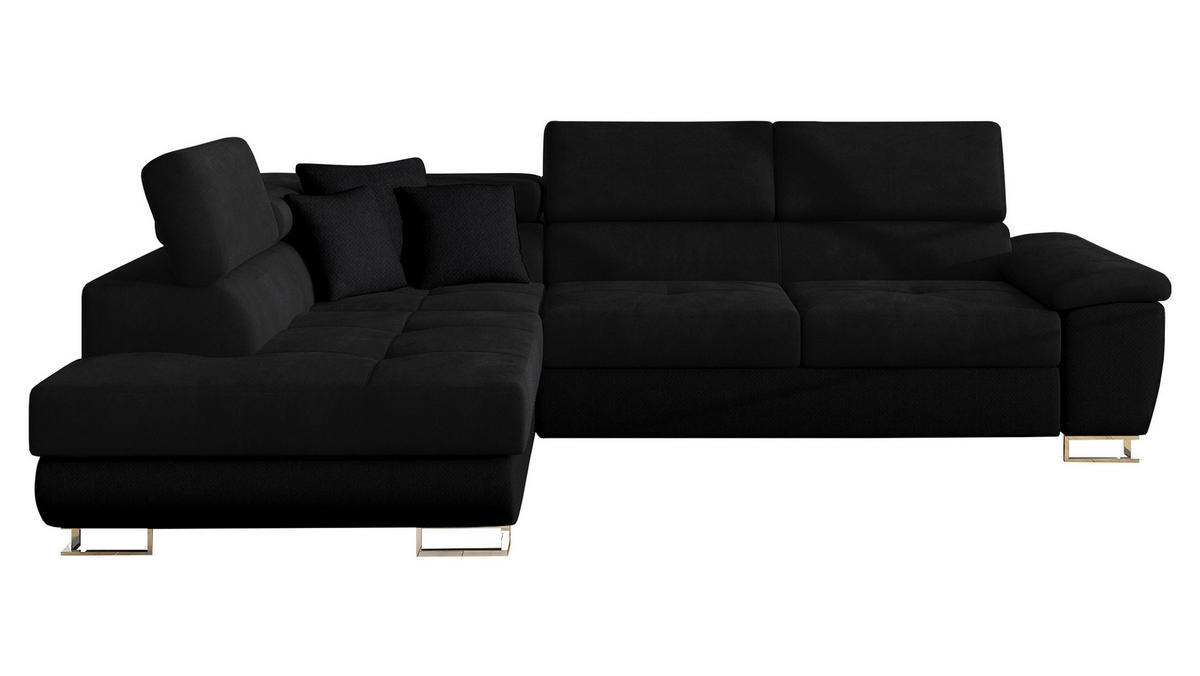 ECKSOFA Cotere, Seite: Links - Schwarz, Holz/Textil (270/202cm) - MIRJAN24