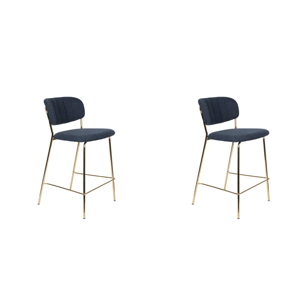 BARHOCKER Jolien - Blau - 54/48/89 cm - 2er-Set - Blau, Textil (48/89/54cm)